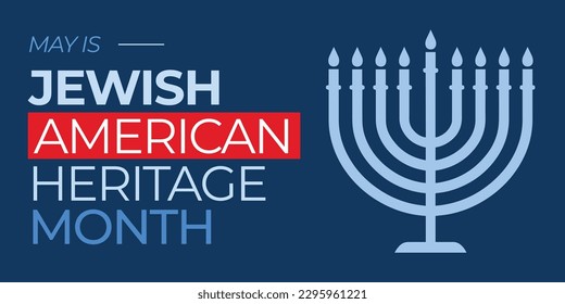 Jewish American Heritage Month. Observed in May. Vector banner.