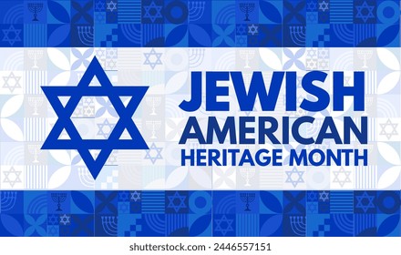 Jewish American Heritage Month. Poster, card, banner and background	 svg