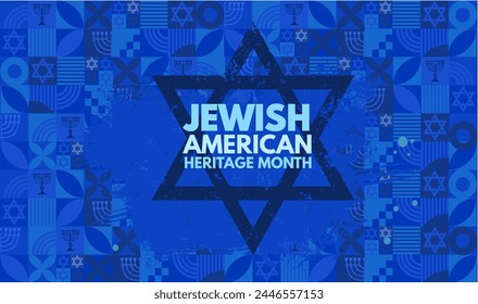 Jewish American Heritage Month. Poster, card, banner and background	 svg