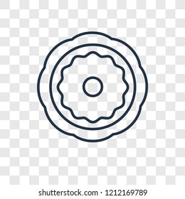 Jewish Bagels concept vector linear icon isolated on transparent background, Jewish Bagels concept transparency concept in outline style