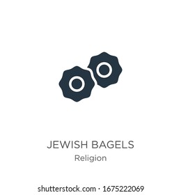 Jewish bagels icon vector. Trendy flat jewish bagels icon from religion collection isolated on white background. Vector illustration can be used for web and mobile graphic design, logo, eps10