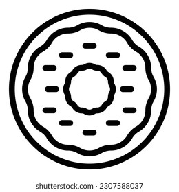 Jewish bakery food icon outline vector. Israel flag. Star religion