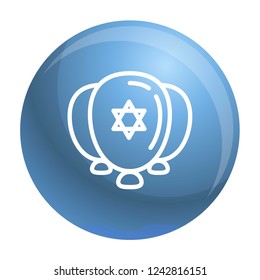 Jewish ballons icon. Outline jewish ballons vector icon for web design isolated on white background