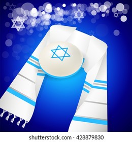 Jewish bar mitzvah  illustration.