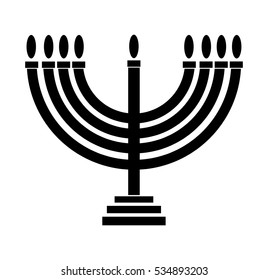 Jewish candle holder menorah icon Menorah vector Typographic design sticker menorah vector illustrations Menorah vector black and white icon