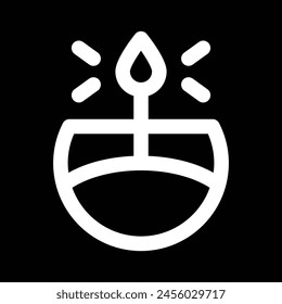 jewish candle icon vector outline