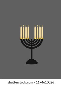 Jewish candle isolated