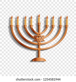 Jewish candle stand icon. Cartoon of jewish candle stand vector icon for web design  