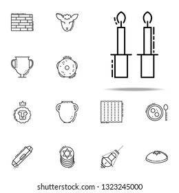 Jewish Candles icon. Judaism icons universal set for web and mobile