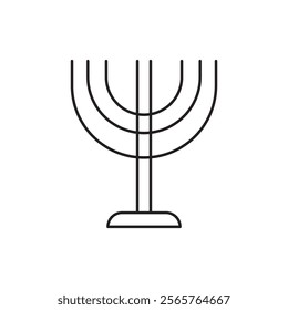 Jewish Candles icon line art vector