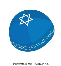 Jewish cap on white background