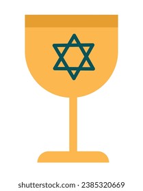 jewish chalice illustration vector isolated