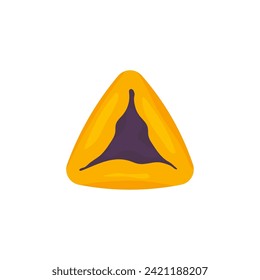Jewish cookies, On white isolated background , hamantaschen cookies. Happy Purim day