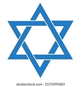 jewish david of star isolated design