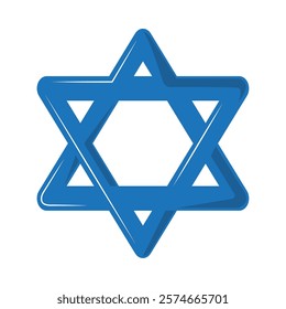 jewish david of star isolated design