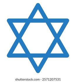 jewish david star isolated icon