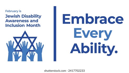 Jewish Disability Awareness and Inclusion Month Banner. Observed in February each year.
