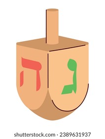 jewish dreidel culture element icon