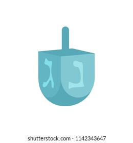 Jewish dreidel icon. Flat illustration of jewish dreidel vector icon for web isolated on white