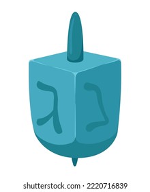 jewish dreidel wooden toy icon