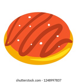 Jewish easter cake icon. Cartoon of jewish easter cake vector icon for web design isolated on white background