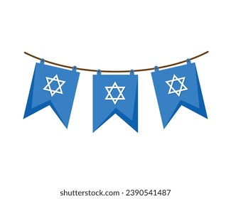 jewish garland decoration illustration isolated