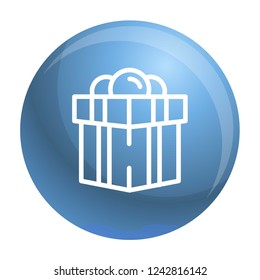Jewish gift box icon. Outline jewish gift box vector icon for web design isolated on white background