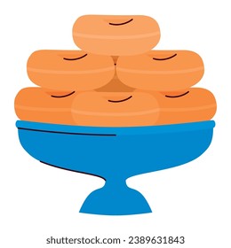 jewish hanukkah pile of donuts icon