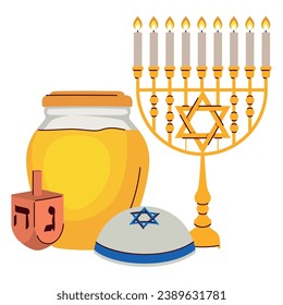 jewish hanukkah religion sacred elements icon