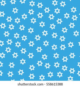 Jewish hanukkah seamless pattern with  star of David