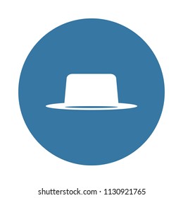 Jewish hat icon in Badge style  on white background