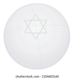 Jewish hat top view. vector