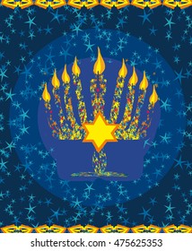 Jewish holiday hanukkah card