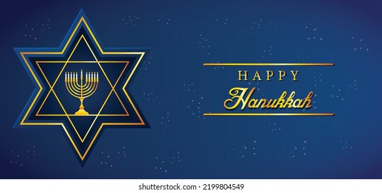 jewish holiday. happy hanukkah jewish day. hanukkah vector with menorah icon. jewish holiday greeting card. hanukkah jewish day background