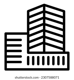 Jewish holiday icon outline vector. Israel building. Card party