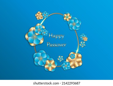 Jewish holiday Passover greeting card. Vector illustration