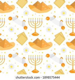 Jewish holiday Passover seamless pattern. vector illustration