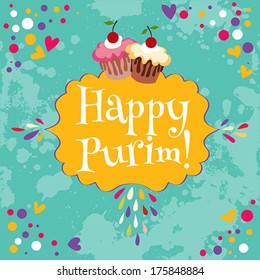 Jewish holiday Purim set. Vector illustration. Happy Purim.