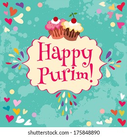 Jewish holiday Purim set. Vector illustration. Happy Purim.