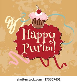 Jewish holiday Purim set. Vector illustration
