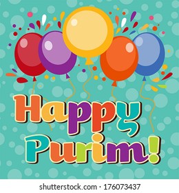 Jewish holiday Purim set. Vector illustration