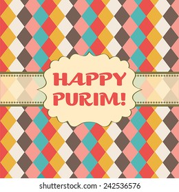 Jewish Holiday Purim Vector Background