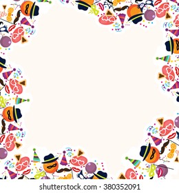 Jewish holiday purim vector background