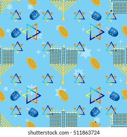 Jewish holiday seamless pattern hanukkah Jewish.