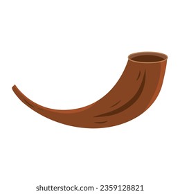 jewish horn illustration vector isolated