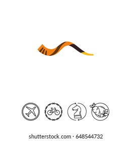 Jewish horn shofar icon