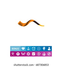 Jewish horn shofar icon