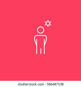 Jewish human icon vector