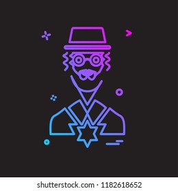 jewish icon design vector 