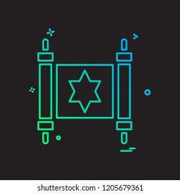 Jewish icon design vector